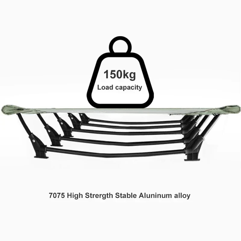 Portable Camping Cot Compact Folding Bed Green Camping & Hiking - Tophatter Daily Deals