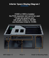 Mini ITX HTPC Case 1U PSU Support Mesh Compact Home Theater - Tophatter Daily Deals