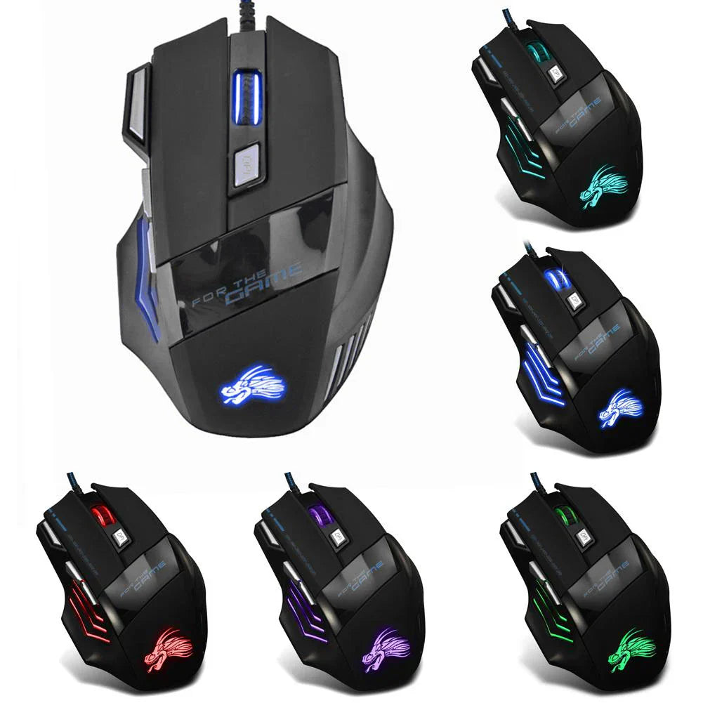 Usb Wired Gaming Mouse 7 Button Backlit Ergonomic Comfort - Tophatter Daily Deals