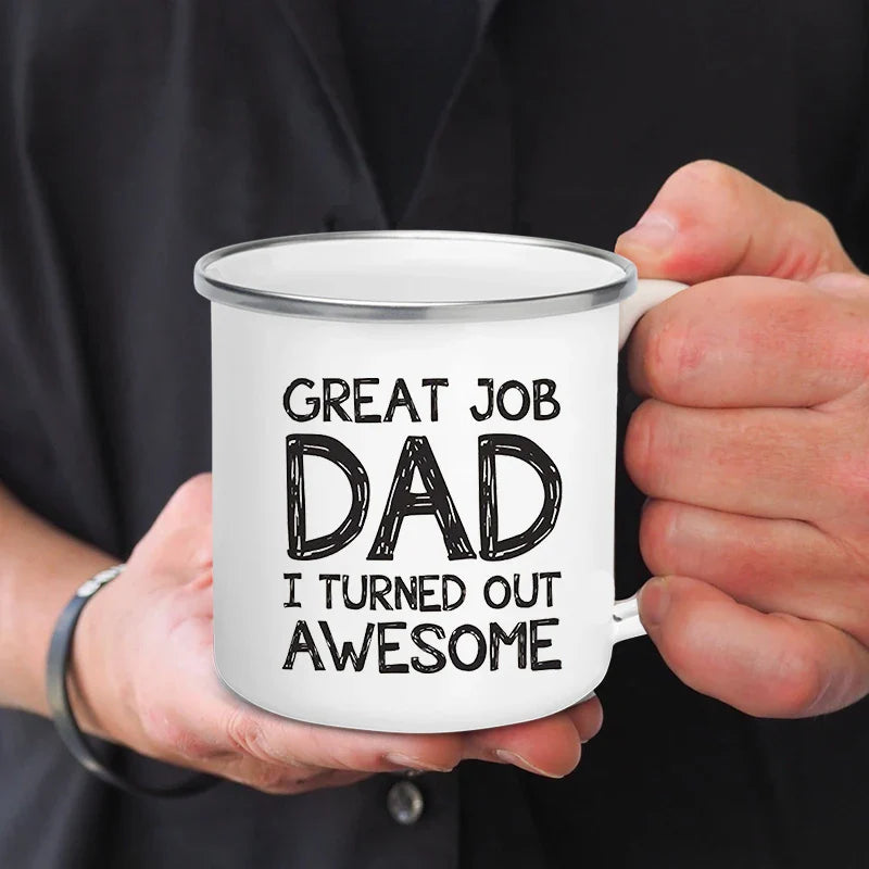 Dad Nutritional Facts Coffee Mug Enamel Cup for Papa Daddy Stepdad Father’s Day Gift Best Dad Ever Cups Dad Gifts From Kids - Tophatter Daily Deals
