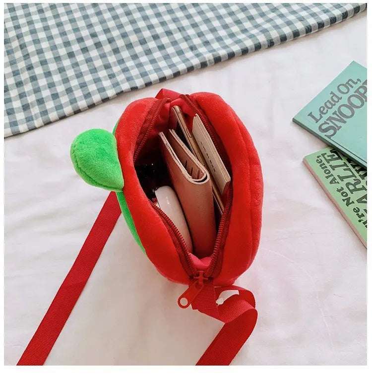 Red Strawberry Crossbody Bag Gold Chain Fruit - Tophatter Daily Deals