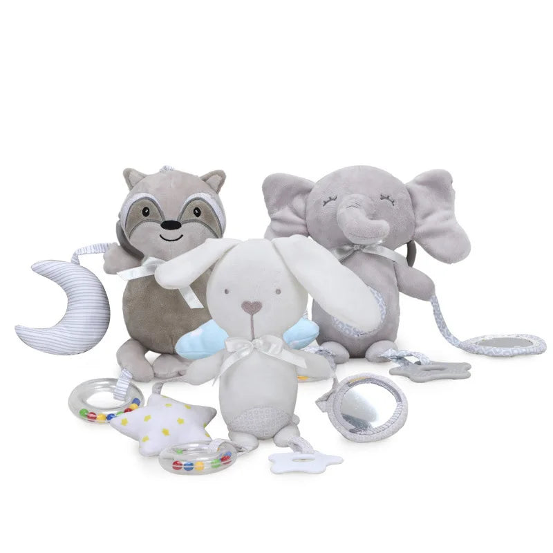 Elephant Plush Rattle Newborn Sensory Toys Soft Bell - Tophatter Daily Deals