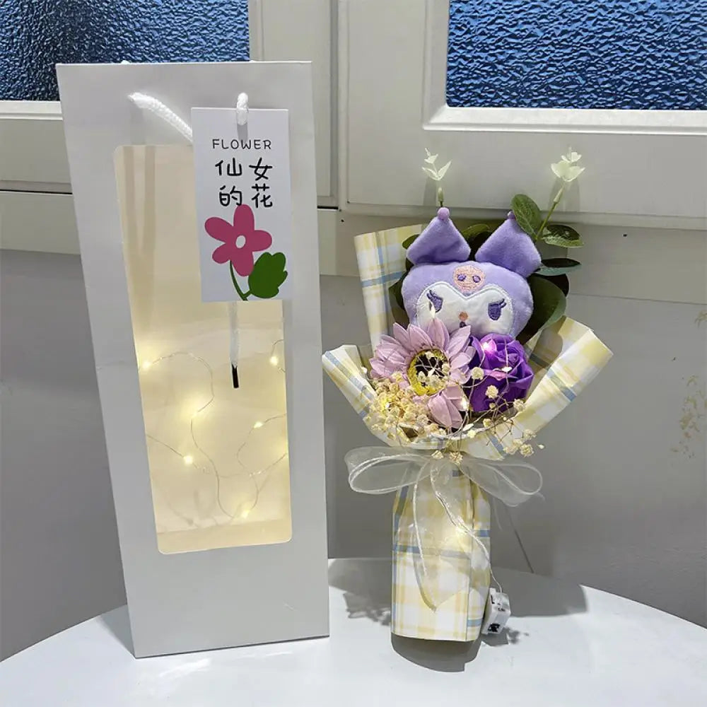 Sanrio Plush Bouquet Hello Kitty Kuromi Cinnamoroll My Melody Flowers - Tophatter Daily Deals
