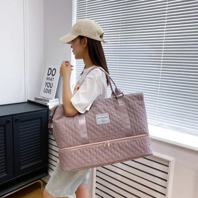 Duffle Gym Shoulder Lightweight Travel Bag (Pink) Luggage & Bags > Duffel Bags - Tophatter Daily Deals