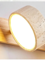 Japandi Wabi Sabi Round LED Wall Light With Mirror Bathroom - Tophatter Daily Deals