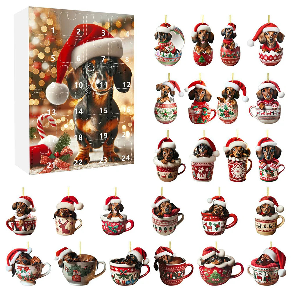 24 Day Advent Calendar With Figure Ornaments - Tophatter Daily Deals