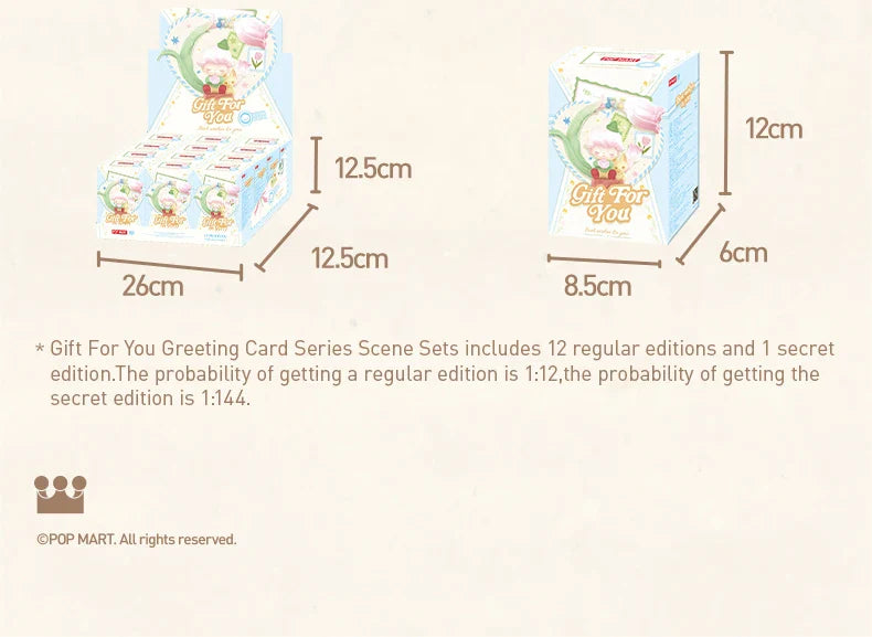 Genuine Pop Mart Gift For You Greeting Card Series Scene Sets Blind Box Figure Animals - Tophatter Daily Deals