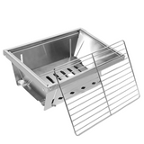 IGT Camping Folding Barbecue Stove Silver Camp Cooking - Tophatter Daily Deals