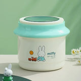 Miffy Round Double Stainless Steel Insulated Lunch Box 900ml Turquoise Animals - Tophatter Daily Deals