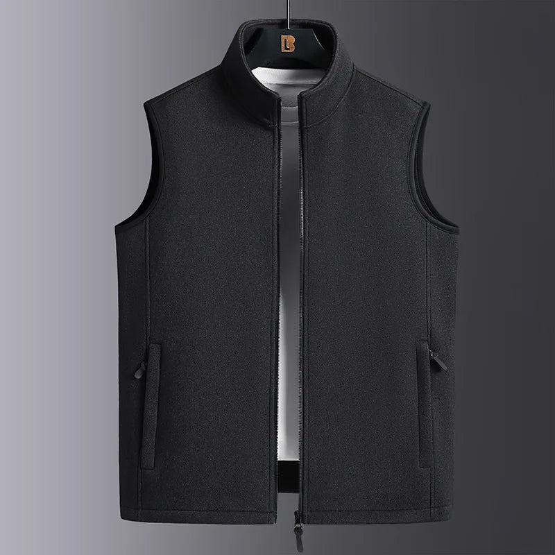 Warm Mens Fleece Vest - Sleeveless, Lamb Fleece, Winter - Tophatter Daily Deals
