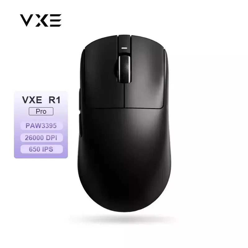 Gaming Mouse Wireless Lightweight Ambidextrous 26000 DPI R1 Pro MAX (Black) - Tophatter Daily Deals