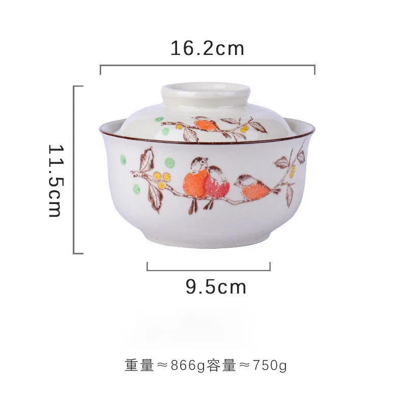 Instant Ramen Bowl With Lid Porcelain Large Capacity D - Tophatter Daily Deals