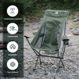 Ultralight Folding Camping Chair Widened Green Camp Furniture - Tophatter Daily Deals
