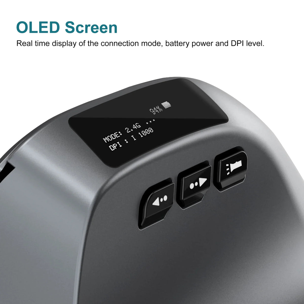 Bluetooth Vertical Ergonomic Mouse With OLED Screen - Tophatter Daily Deals