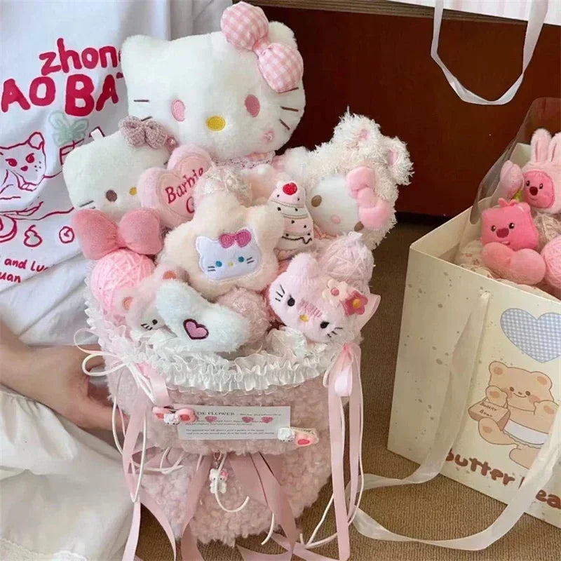 Kawaii Kuromi My Melody Hello Kitty Plush Doll Bouquet Sanrio Flowers - Tophatter Daily Deals