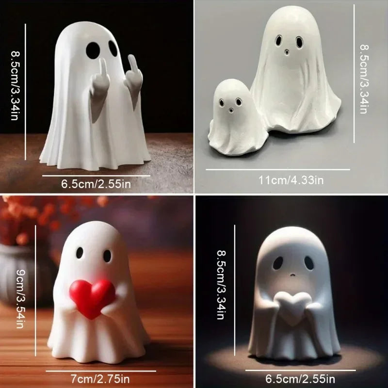 Middle Finger Ghost Statue Resin Halloween 2025 Centerpiece - Tophatter Daily Deals
