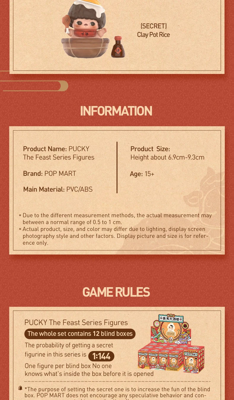 Genuine Pop Mart Pucky The Feast Series Blind Box Figure by Pucky Food - Tophatter Daily Deals