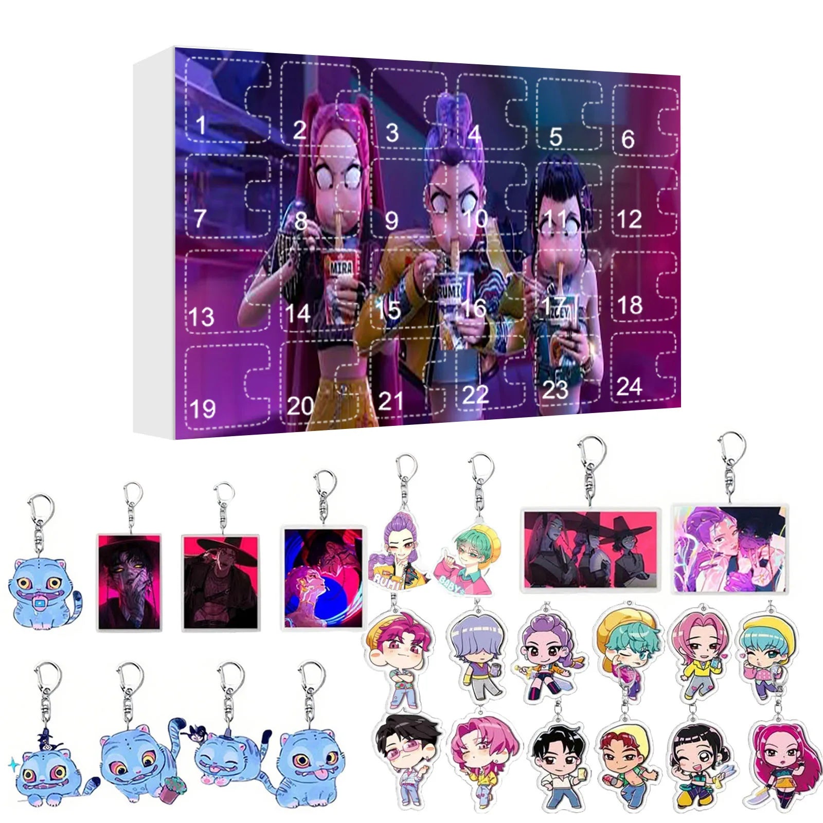 Kpop Advent Calendar 24 Day Demon Hunters Keychain Gift 27 - Tophatter Daily Deals
