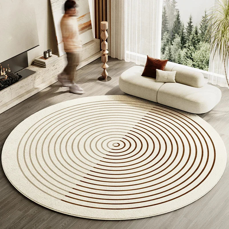 Japanese Round Striped Rug Thick Washable Nonslip Mat D - Tophatter Daily Deals