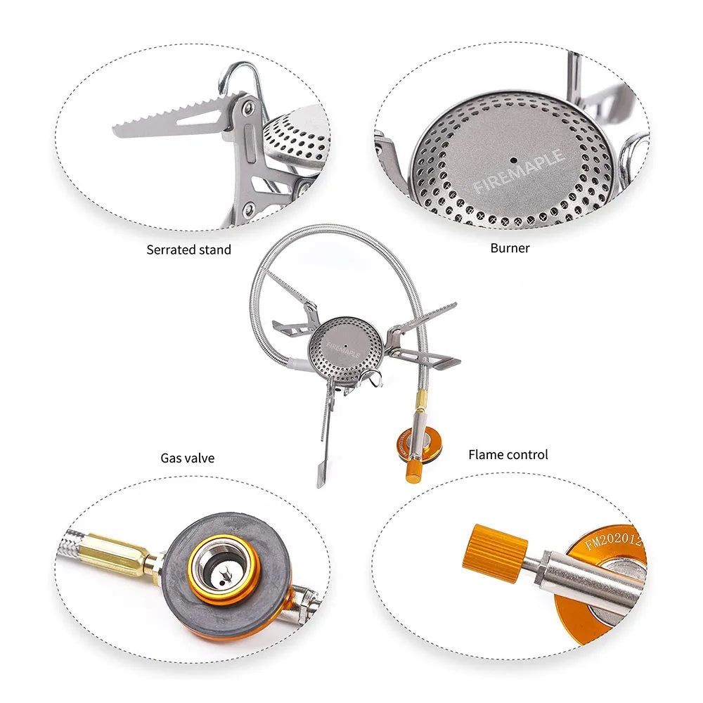 Titanium Blade 2 Camping Gas Stove Silver Camp Cooking - Tophatter Daily Deals