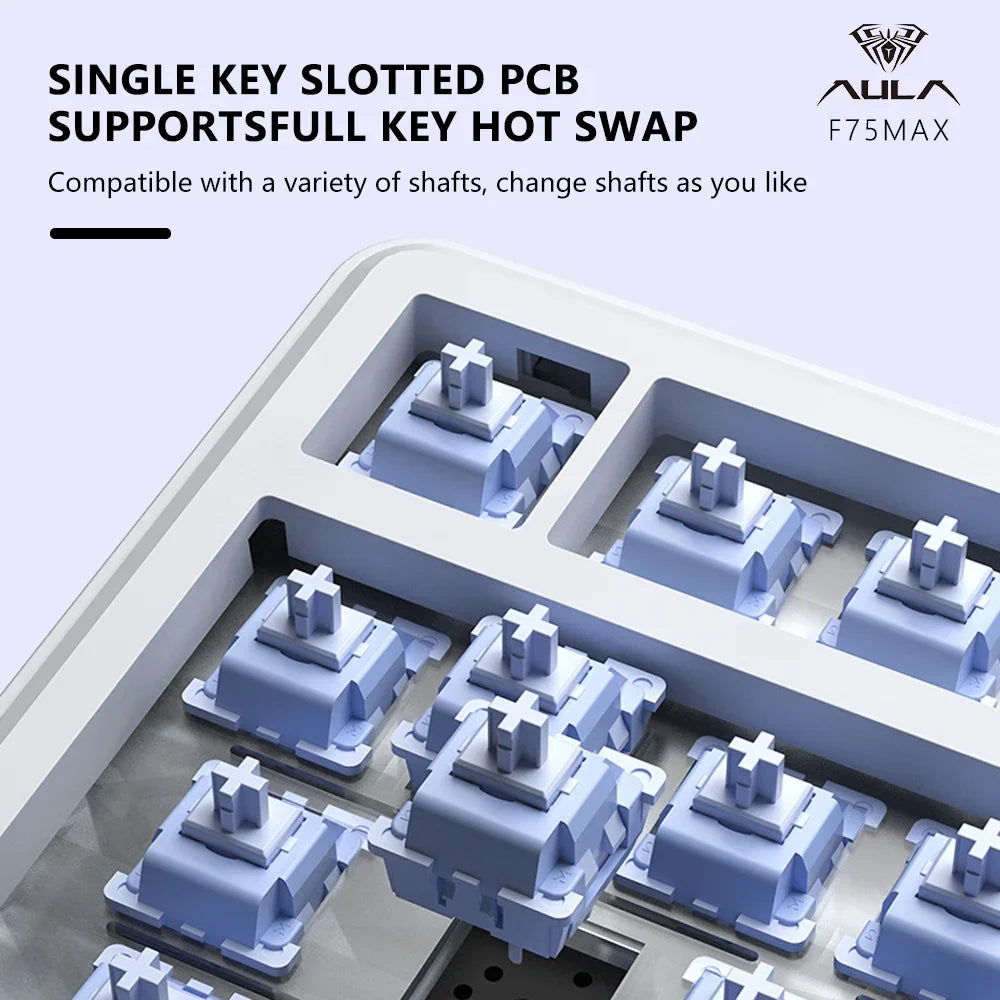 Gaming Mechanical Keyboard 75% Hot Swap RGB TFT Wireless - Tophatter Daily Deals