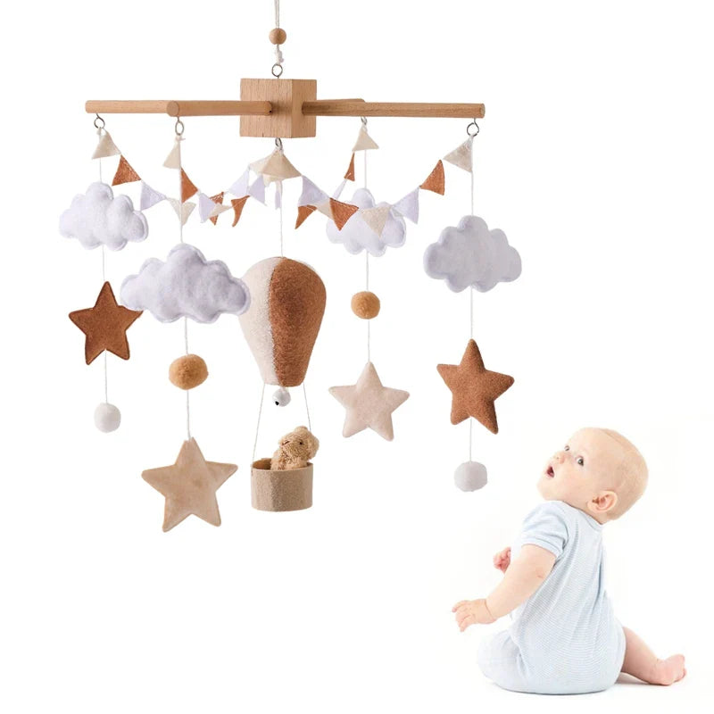 Hot Air Balloon Crib Mobile Newborn Sensory Toys Soothing - Tophatter Daily Deals