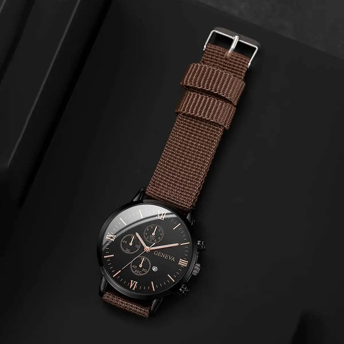 Quartz Watch And Bracelet Set Nylon Band Casual Gift - Tophatter Daily Deals