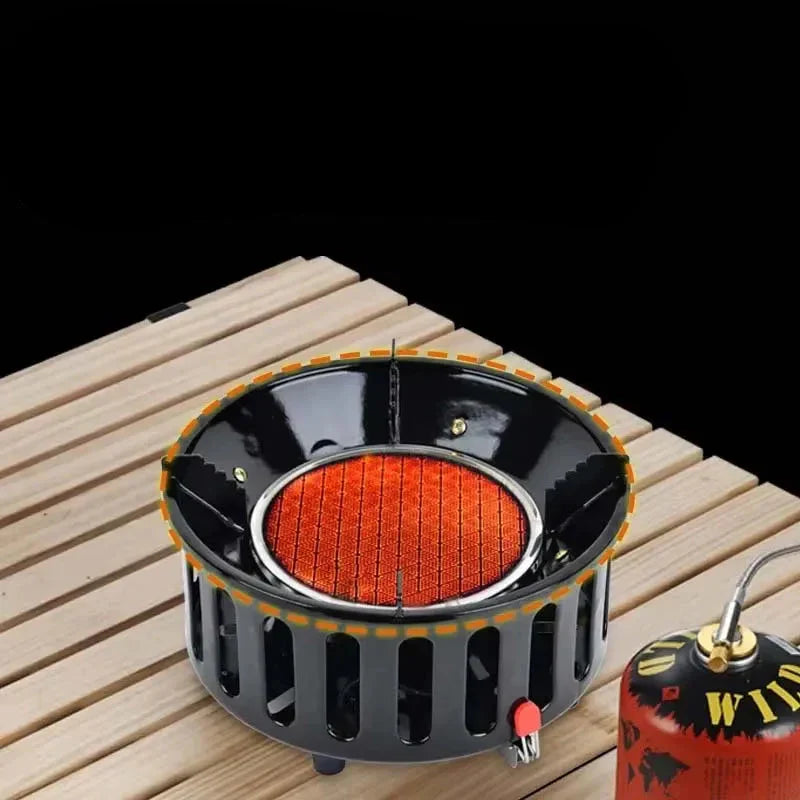 7-Core Camping Infrared Gas Stove Black Camp Cooking - Tophatter Daily Deals