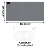 Earthing Grounding Bed Sheet 95 Cotton 5 Silver Fiber 68X132CM Grey - Tophatter Daily Deals