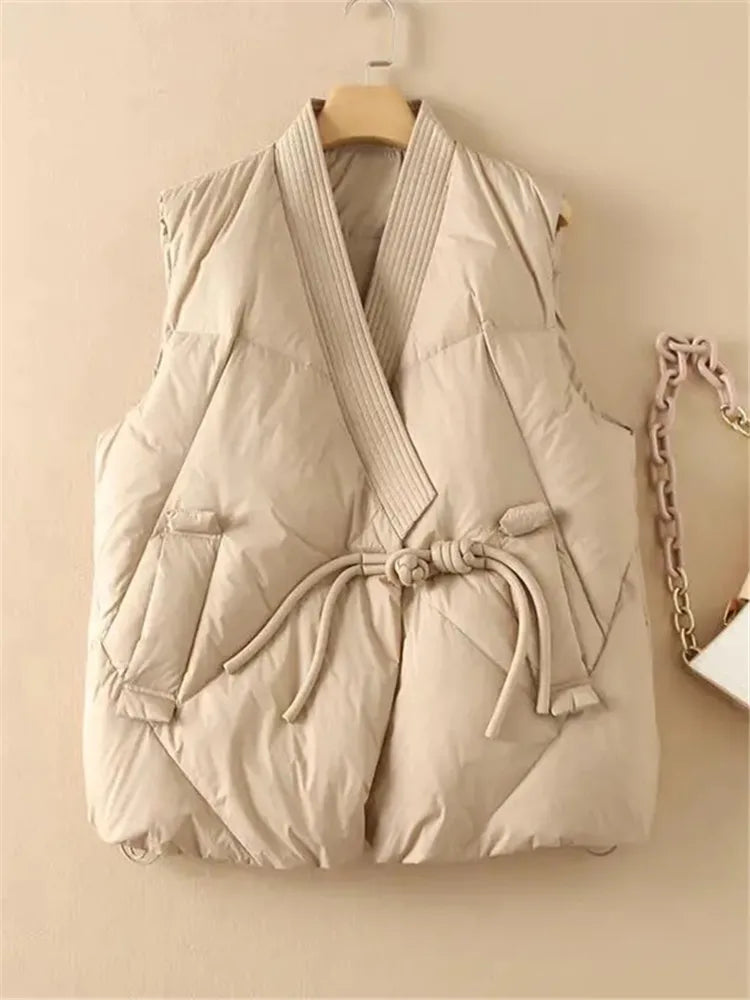 Insulating Womens Vest - Cropped Quilted, Streetwear - Tophatter Daily Deals