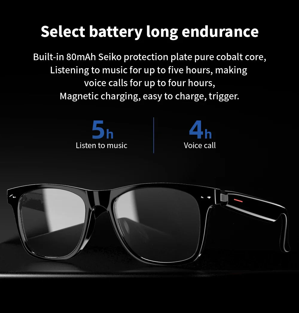 Smart Glasses Blue Light Polarized Audio Sunglasses - Tophatter Daily Deals