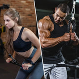 Nine-Piece Pulley Fitness Accessories Kit Black Fitness - Tophatter Daily Deals