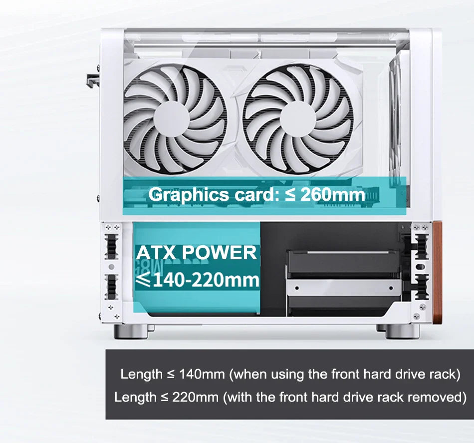 Mini ITX MicroATX PC Case Sea View Glass Compact Gaming - Tophatter Daily Deals