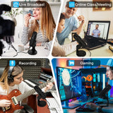 USB Condenser Microphone Desktop Mic For Streaming Podcast - Tophatter Daily Deals