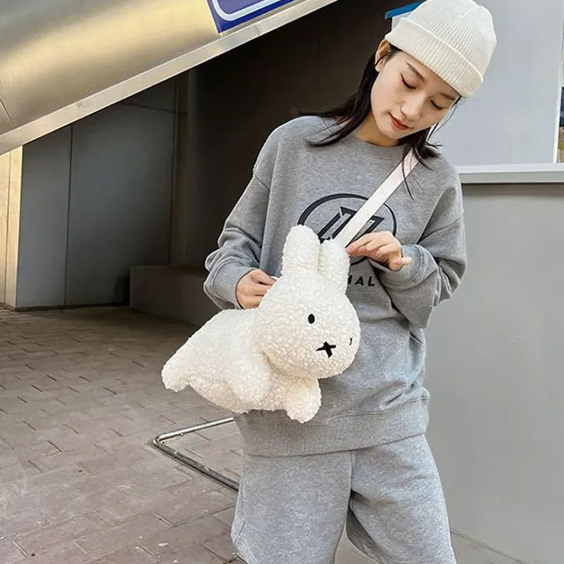 Miffy Fluffy Plush Shoulder Bag Animals - Tophatter Daily Deals