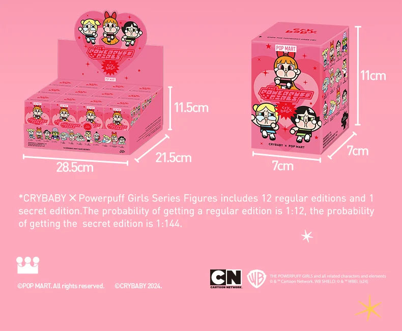 Genuine Pop Mart Crybaby x Powerpuff Girls Series Blind Box Figures by Molly Mythical - Tophatter Daily Deals