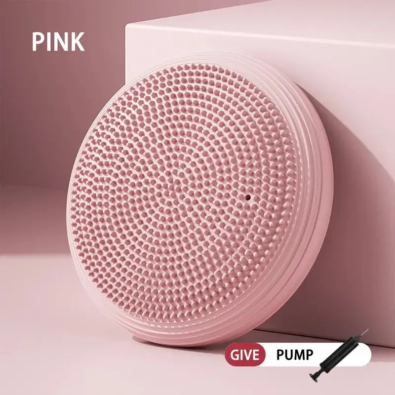 4mm Natural Rubber Flat Balance Yoga Trainer Mat Pink Yoga & Pilates Mats - Tophatter Daily Deals