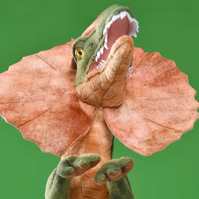 Dilophosaurus Plush Toy Double Crest Soft Dino Collectible - Tophatter Daily Deals
