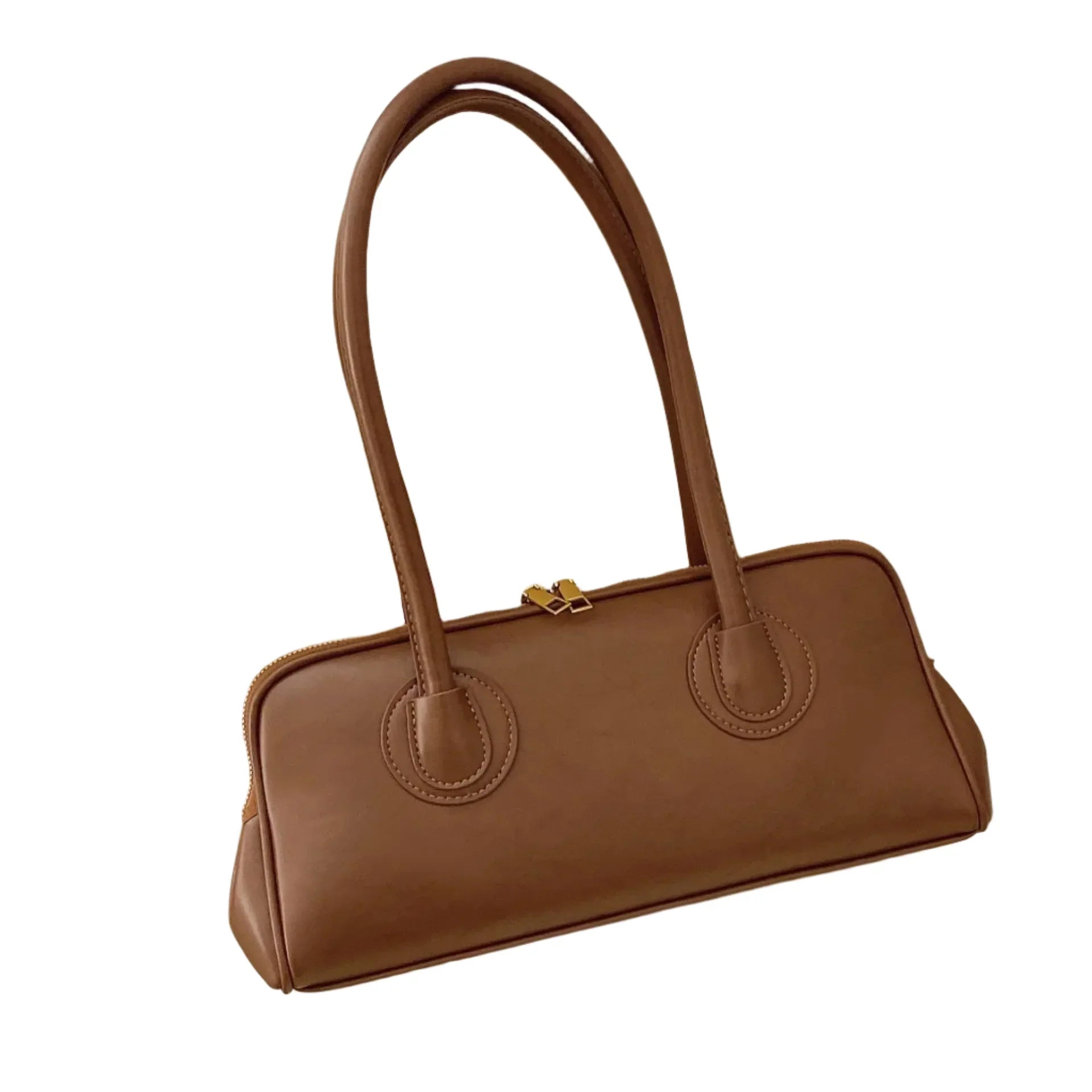 Baguette Shoulder Bag Large Pillow Style (Dark Brown) Apparel & Accessories > Handbags, Wallet's & Cases > Handbags - Tophatter Daily Deals