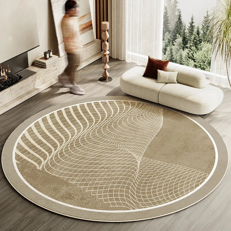 Japanese Round Striped Rug Thick Washable Nonslip Mat F - Tophatter Daily Deals