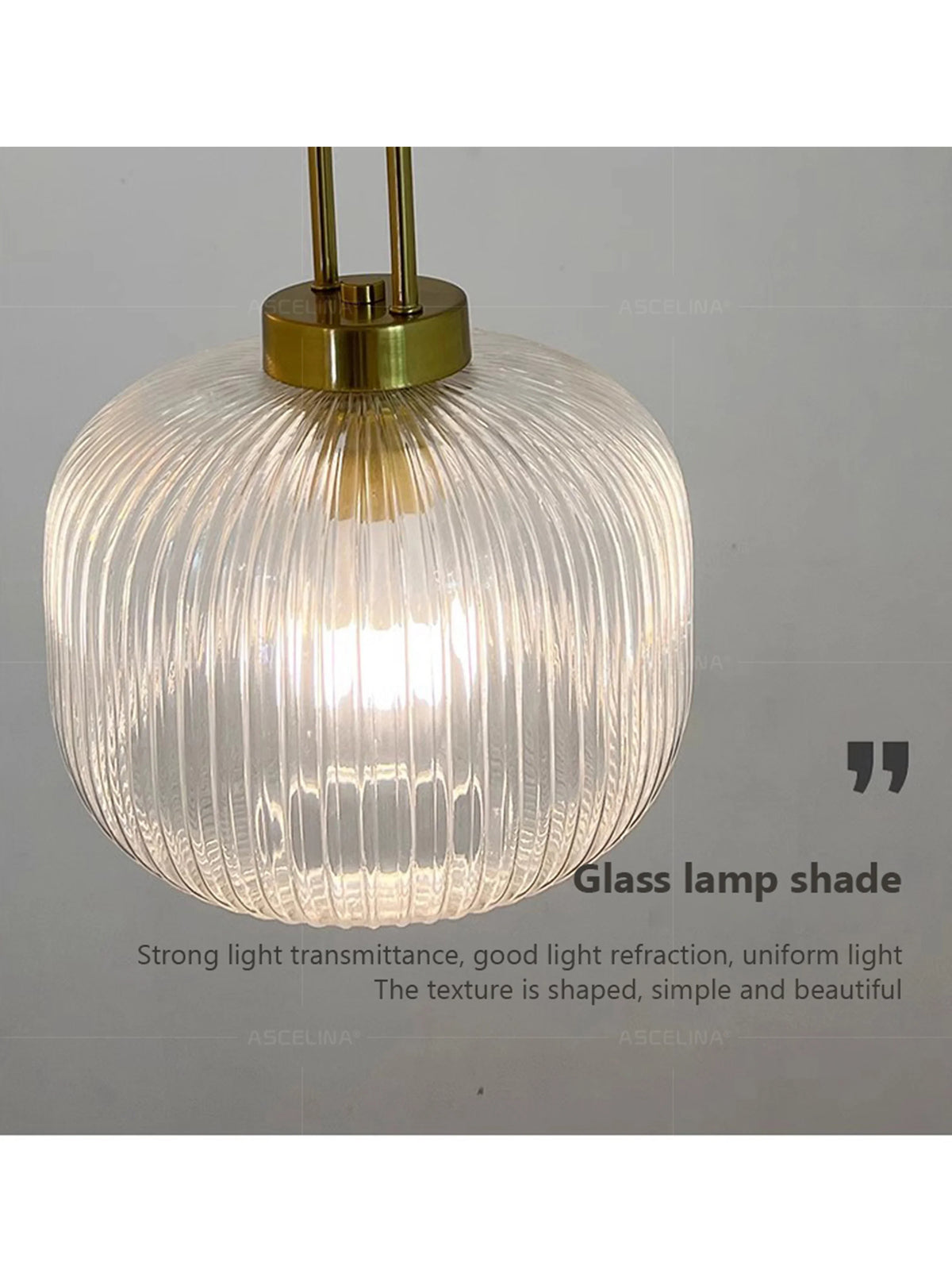 Japandi Glass Pendant Light Japanese Nordic Hanging Lamp Warm - Tophatter Daily Deals