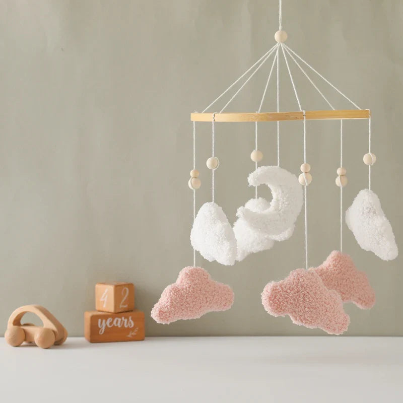 Wooden Crib Mobile Felt Bear Musical Newborn Sensory Toys - Tophatter Daily Deals