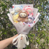 Sanrio Friends Mixed Plush Bouquet My Melody Kuromi Cinnamoroll Hello Kitty Sanrio x Cream Flowers - Tophatter Daily Deals
