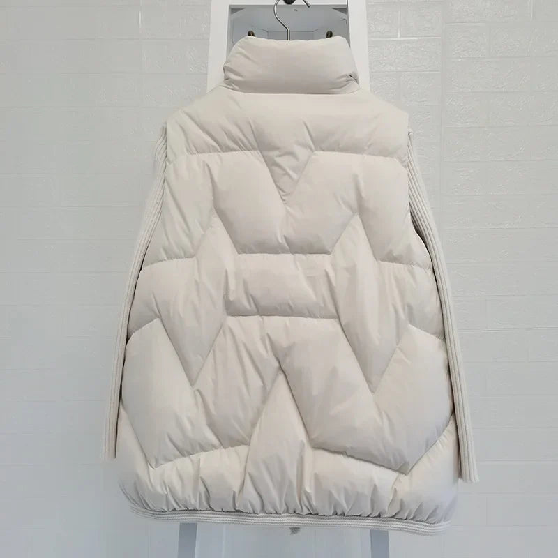 Lightweight Women’s Puffer Vest - Short Relaxed, Duck Down - Tophatter Daily Deals