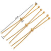 Stainless Steel Bracelet Extenders Adjustable Slider 3Pc Gold 03 3pcs - Tophatter Daily Deals