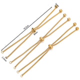 Stainless Steel Bracelet Extenders Adjustable Slider 3Pc Gold 03 3pcs - Tophatter Daily Deals