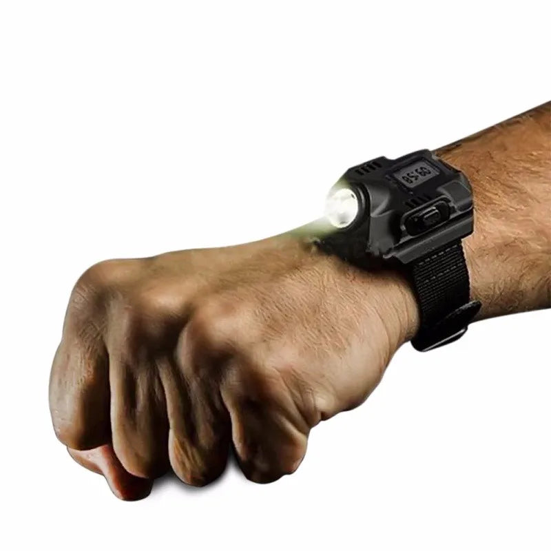 Portable Wrist Light USB Rechargeable Tactical LED Handsfree - Tophatter Daily Deals