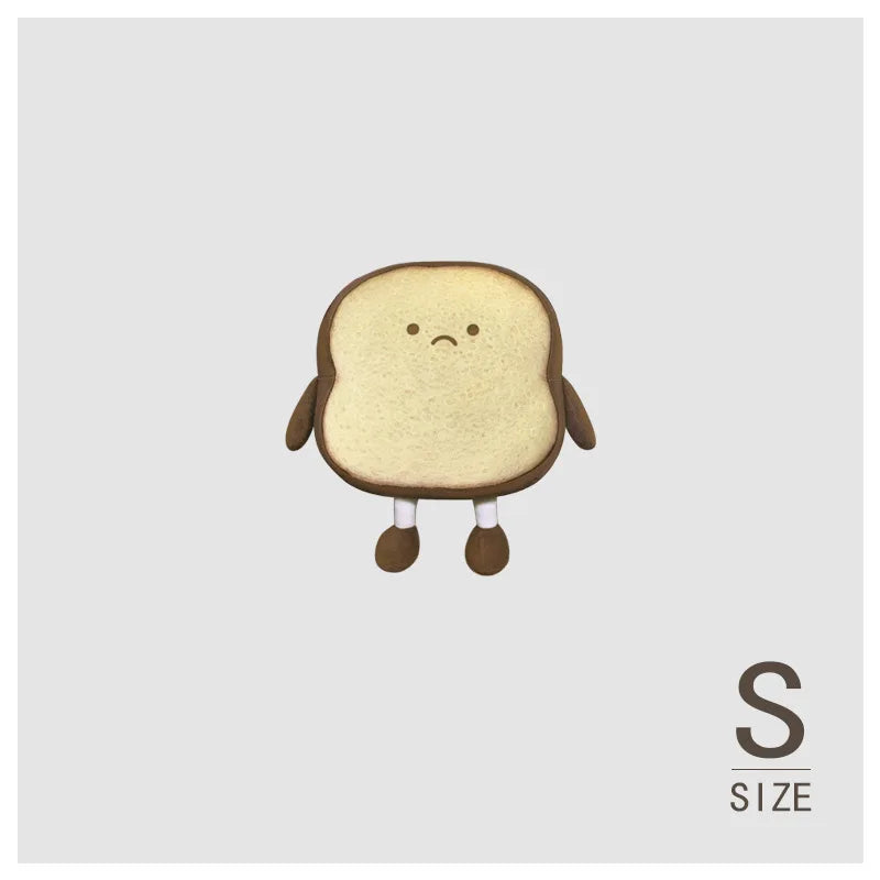 Happy and Sad Face Toast Bread Plushie Sad (Small) Food - Tophatter Daily Deals