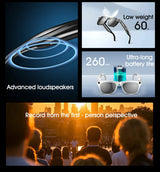 4K AI Smart Camera Glasses Photochromic Travel Handsfree - Tophatter Daily Deals