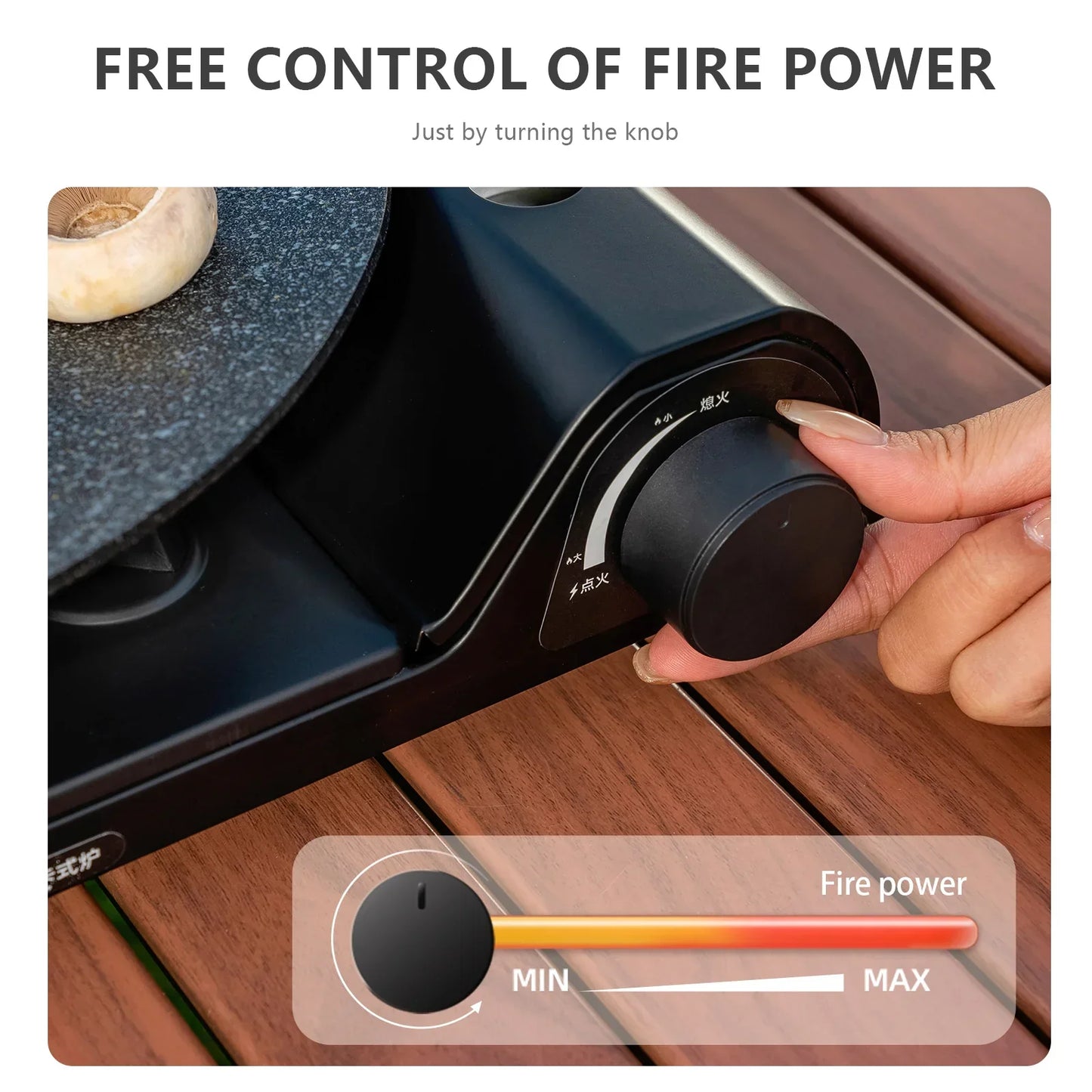 3500W Portable Butane Gas Stove Black Camp Cooking - Tophatter Daily Deals